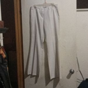Ys women's dress pants, size M, white black pin stripes